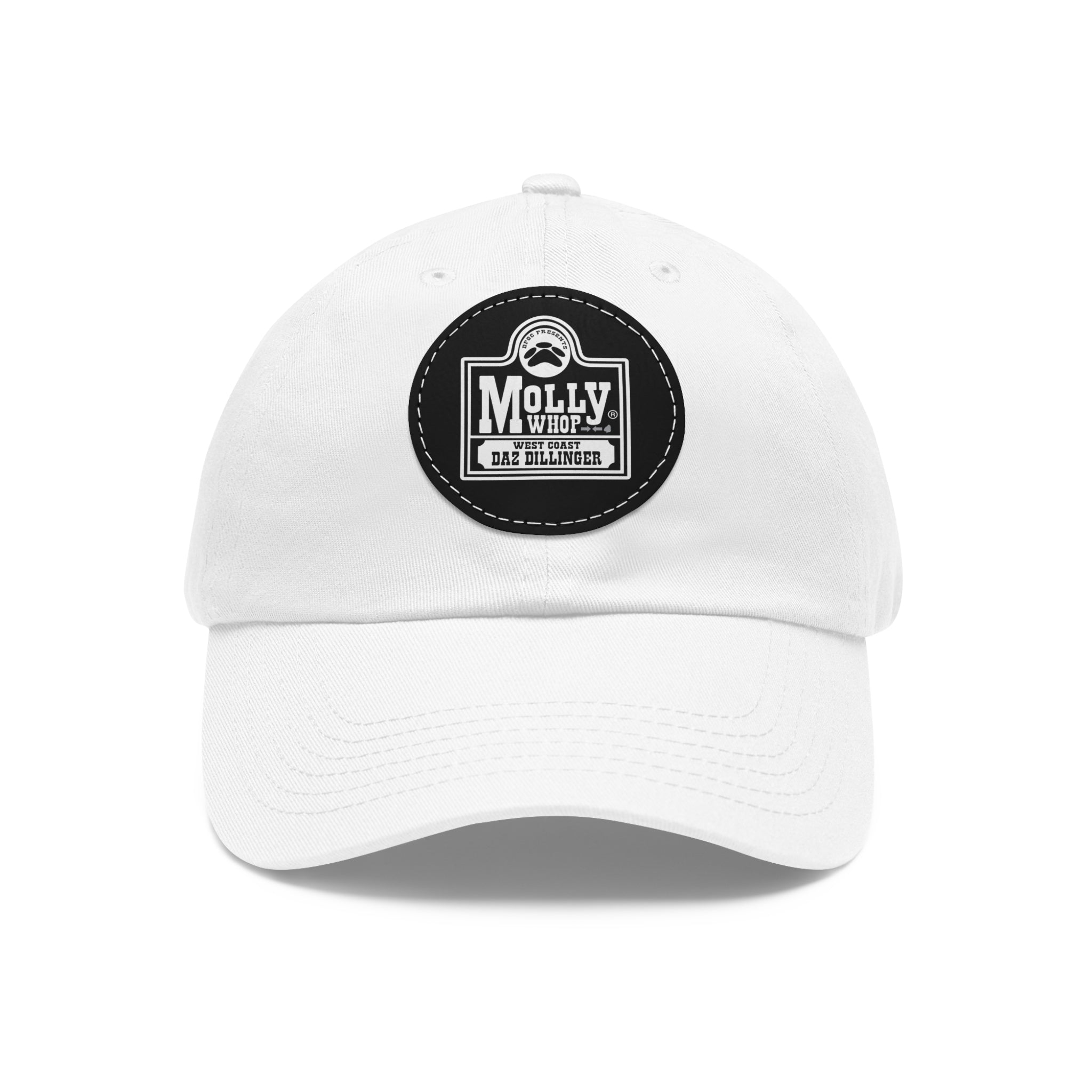 Dad Hat with Leather Patch (Round)