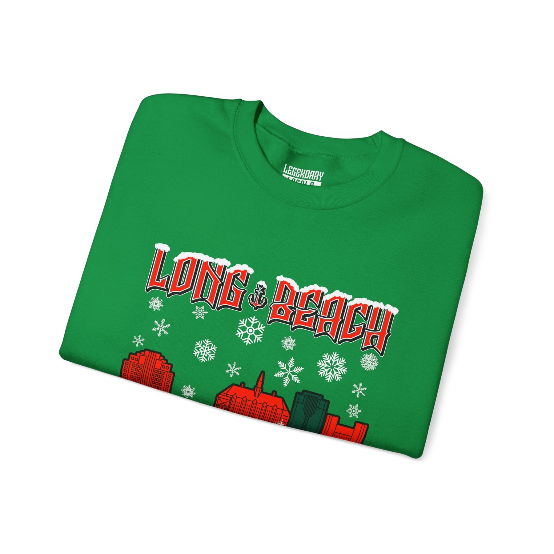 Long Beach Ugly Christmas Crewneck Sweatshirt