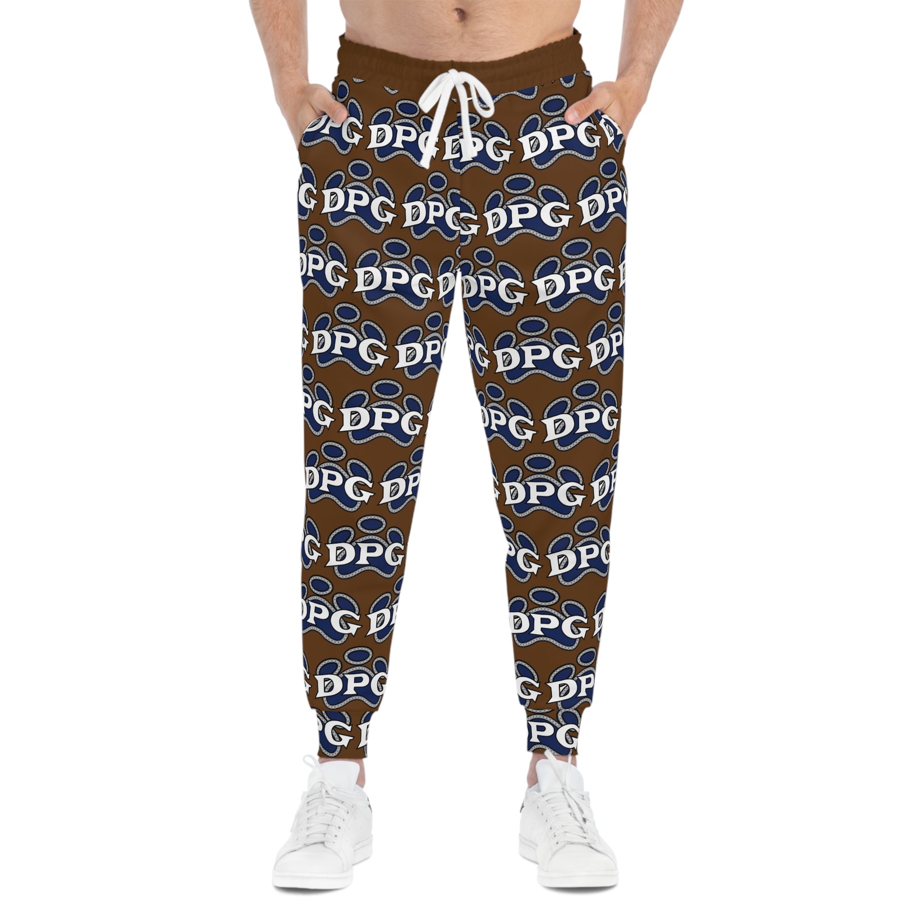 Brown DOGG Pound Athletic Joggers All Over Print