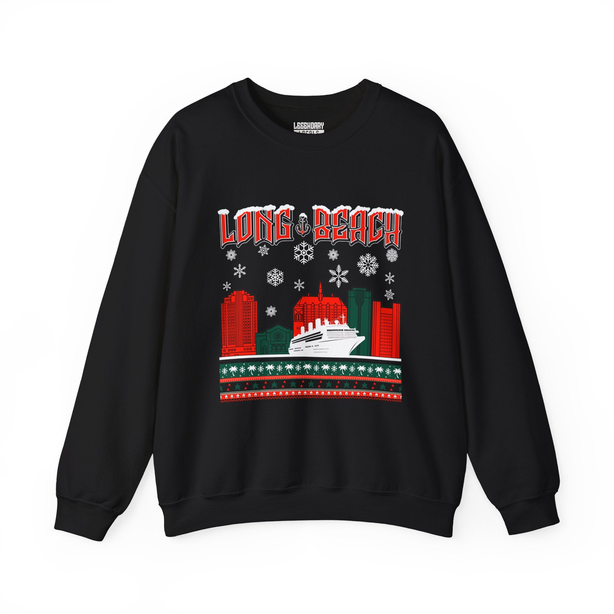 Long Beach Ugly Christmas Crewneck Sweatshirt
