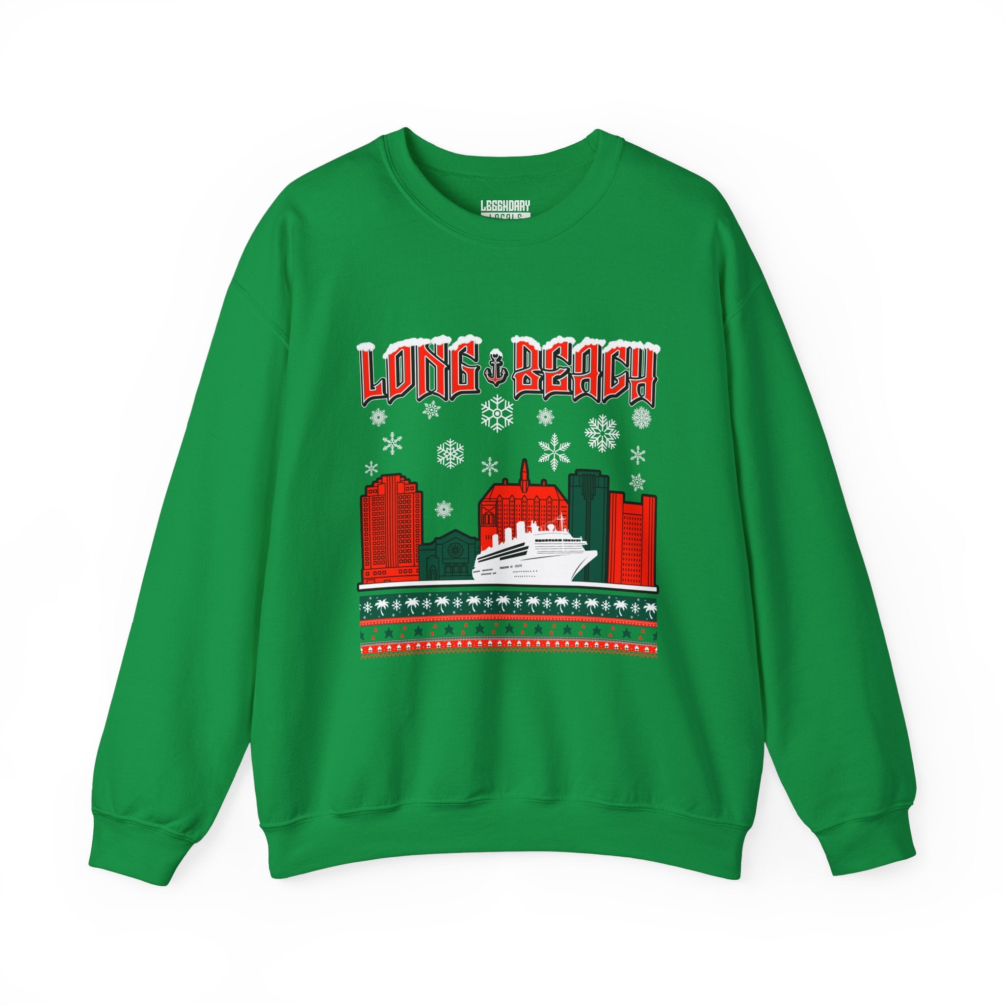 Long Beach Ugly Christmas Crewneck Sweatshirt