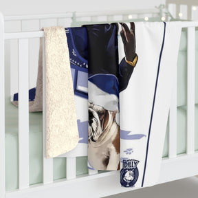 Sherpa Fleece Blanket - Legendary Rapper Daz Dillinger Xmas on 21st and Locust